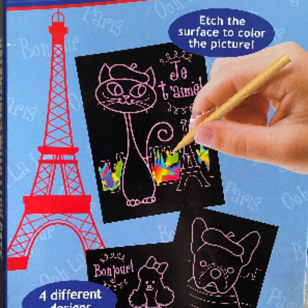 16 Valentines Day Cards with 16 Etch Pets